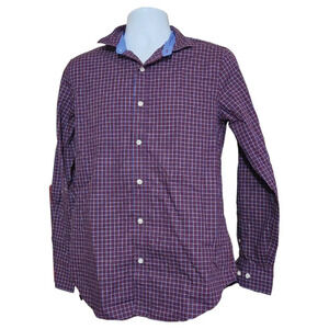 Nautica Mens Long Sleeve Slim Fit Plaid‎ Small Shirt